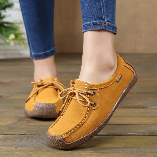 moccasin gommino comfortable women flat shoes fashion anti-slip hard-wearing casual women's plush shoes