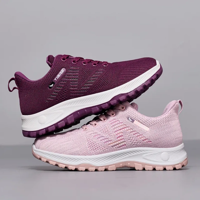 Custom New Trendy Casual Cushioning Jogging Sport Sneakers Shoes Breathable Light Soft Running Shoes For Women