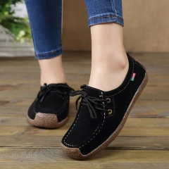 moccasin gommino comfortable women flat shoes fashion anti-slip hard-wearing casual women's plush shoes