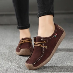moccasin gommino comfortable women flat shoes fashion anti-slip hard-wearing casual women's plush shoes