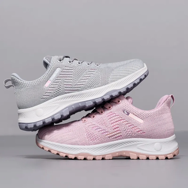 Custom New Trendy Casual Cushioning Jogging Sport Sneakers Shoes Breathable Light Soft Running Shoes For Women