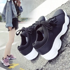 Fashion Mesh Breathable Thick Out Sole Women's Sports Casual Shoes Walking Style Light Casual Shoes Sneakers For Girl