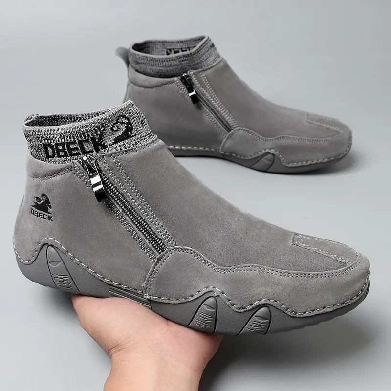New Vintage Martin Boots Men's Large Cowhide Upper High Top Durable Outdoor Casual Shoes