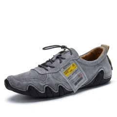Fashionable and anti slip popular large size men's shoes, low cut casual leather shoes