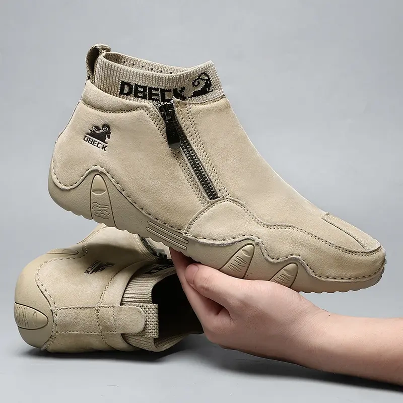 New Vintage Martin Boots Men's Large Cowhide Upper High Top Durable Outdoor Casual Shoes