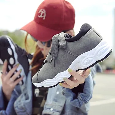 Fashion Mesh Breathable Thick Out Sole Women's Sports Casual Shoes Walking Style Light Casual Shoes Sneakers For Girl
