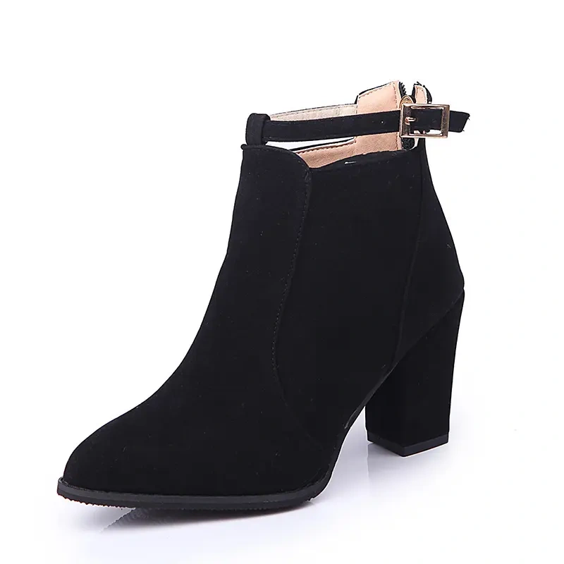 fashion Women's boots Spring and autumn Martin boots High heeled oversized shoes new thick heel heels pointed