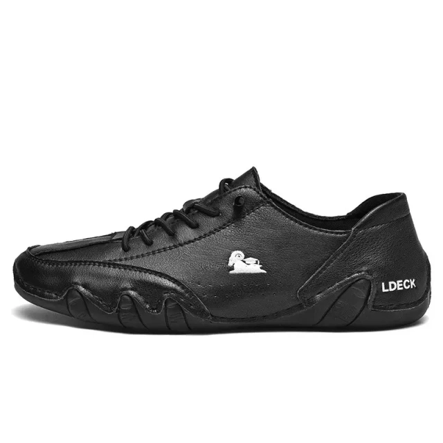 Popular casual oversized men's shoes with genuine leather, low top, anti slip rubber soles for men's business wear shoes