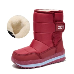 Top Quality snow boots with plush Middle-upper cotton shoes women's snow boot for kids