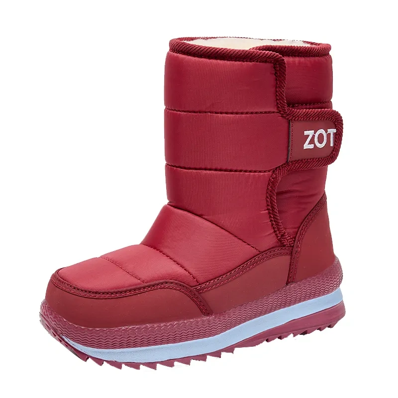 Top Quality snow boots with plush Middle-upper cotton shoes women's snow boot for kids