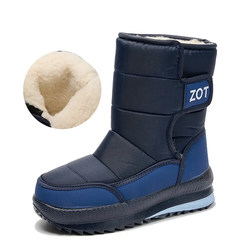 Top Quality snow boots with plush Middle-upper cotton shoes women's snow boot for kids