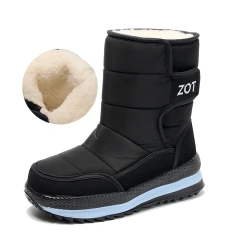 Top Quality snow boots with plush Middle-upper cotton shoes women's snow boot for kids