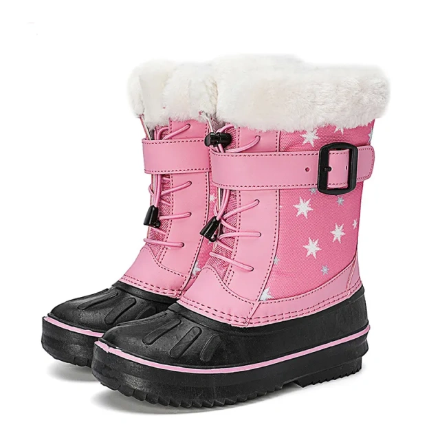 Wholesale New Style Fashion Luxury Children Winter Snow Boots Small Size Waterproof Anti-slip Snow Boots