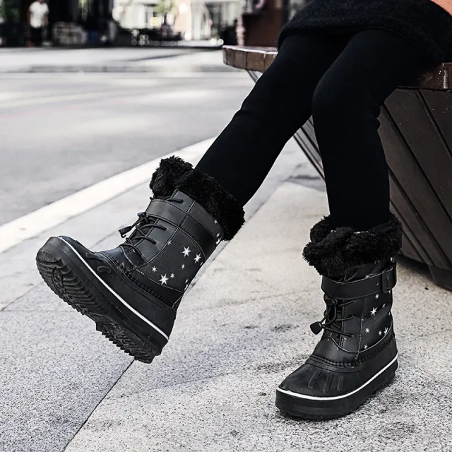 Wholesale New Style Fashion Luxury Children Winter Snow Boots Small Size Waterproof Anti-slip Snow Boots