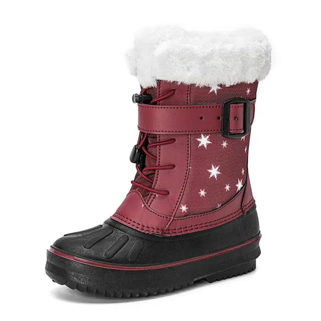 Wholesale New Style Fashion Luxury Children Winter Snow Boots Small Size Waterproof Anti-slip Snow Boots