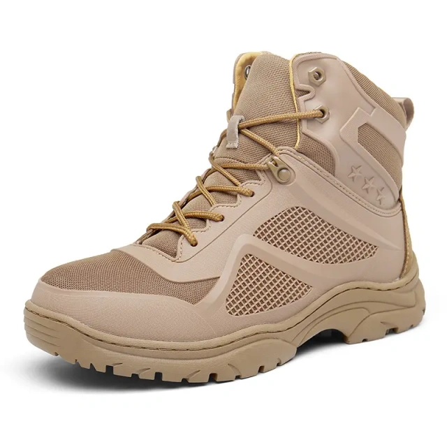 High-Quality Men's High Top Hiking Boots Soft And Comfortable Outdoor Shoes With Anti-Slip Outsole For Men
