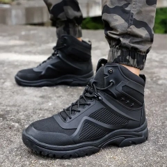 High-Quality Men's High Top Hiking Boots Soft And Comfortable Outdoor Shoes With Anti-Slip Outsole For Men