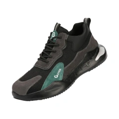 Wholesale men' s anti impact anti puncture steel toe safety shoes soft lightweight wear-resistant work safety shoes