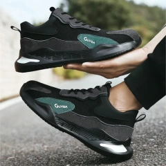 Wholesale men' s anti impact anti puncture steel toe safety shoes soft lightweight wear-resistant work safety shoes