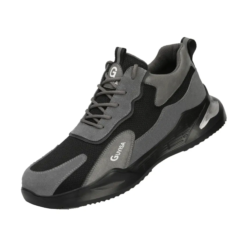 Wholesale men' s anti impact anti puncture steel toe safety shoes soft lightweight wear-resistant work safety shoes