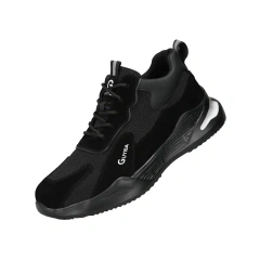 Wholesale men' s anti impact anti puncture steel toe safety shoes soft lightweight wear-resistant work safety shoes