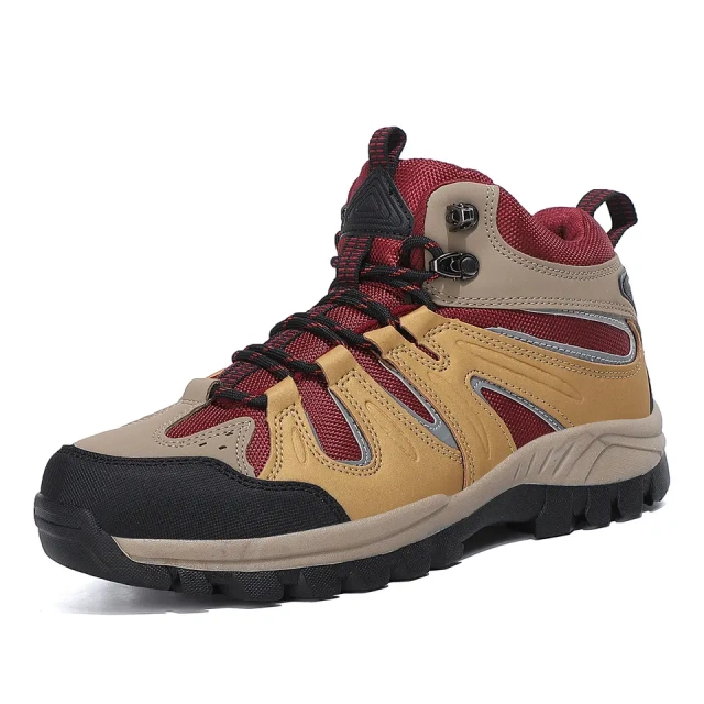 Large size men's outdoor high top mountaineering shoes Wholesale men's hiking travel running style shoes