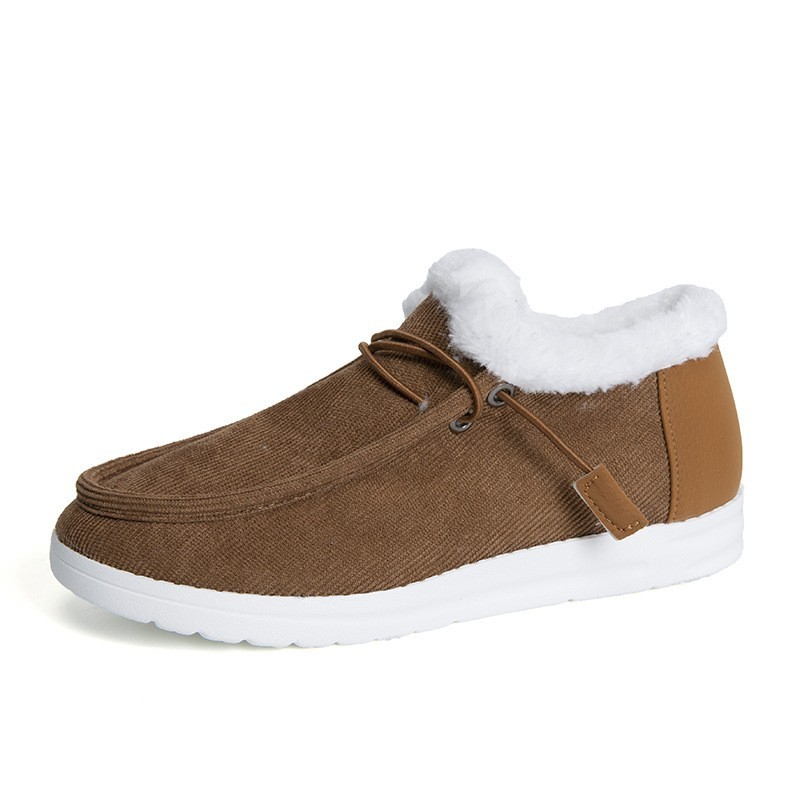 Wholesale Winter Women's Warm Canvas Low Top Snow Shoes Plush Lining And Anti-Slip Comfortable Snow Shoes For Women