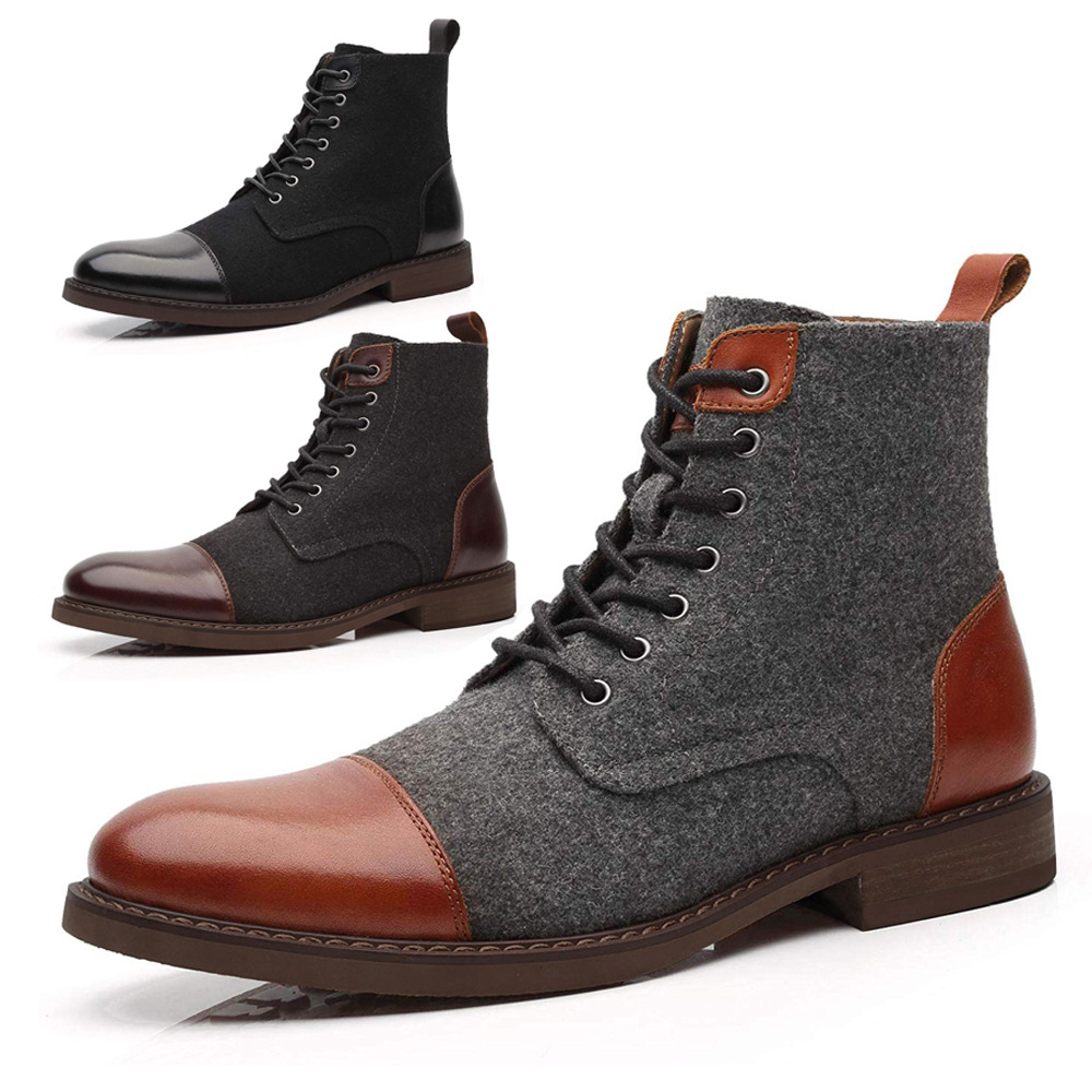 Hot selling high quality autumn and winter mid-top boots casual and comfortable professional design for men shoes
