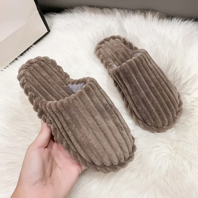 New Models Winter Fashion Soft Anti-slip Outsole Women Slippers Soft Warm Home Thickened Plush Slides Slippers