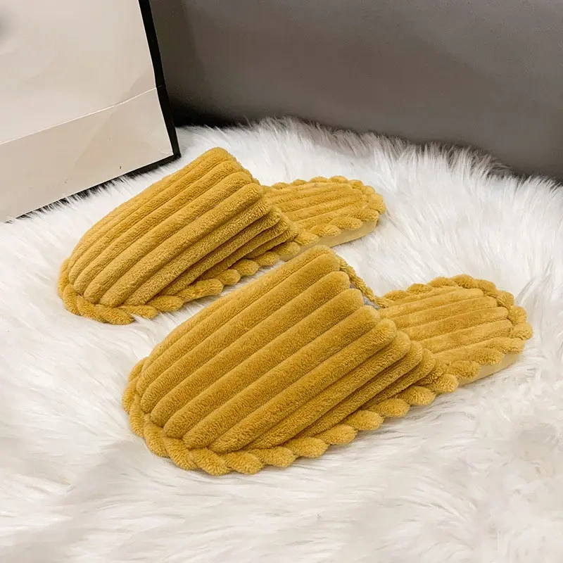 New Models Winter Fashion Soft Anti-slip Outsole Women Slippers Soft Warm Home Thickened Plush Slides Slippers