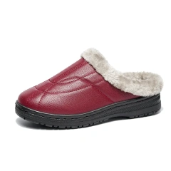 Bairuilun wholesale Home soft warm plush custom slippers for women Solid colors anti-slip thick sole ladies slipper for women