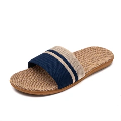 New Summer Home Minimal Design Linen Slippers For Women Anti-Slip Comfortable Women' s Indoor Linen Slippers