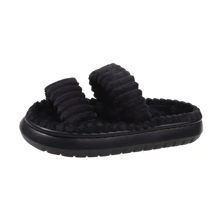Women's Platform Open Toe House Solid Color Slippers Casual Women's Home Indoor Flat Comfortable Slipper