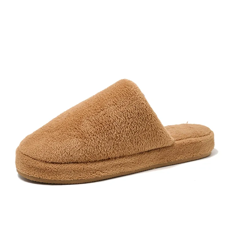 Winter Slippers Women's Home Couple Flat Warm Plush Shoes Home Slipper
