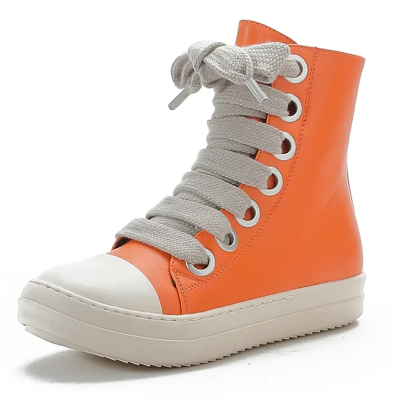 Fashion New Large Size Zipper Design Women Martin Boots Fashion Rubber Outsole Flat Women's Ankle Boots