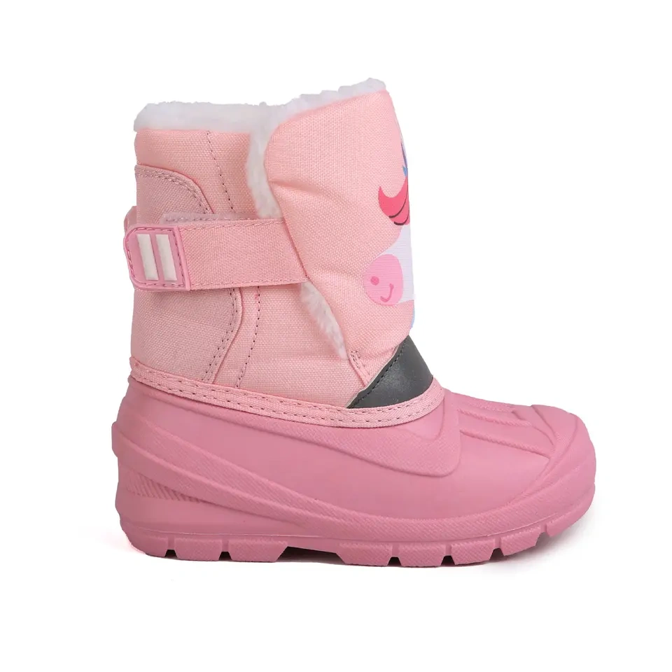 Light Weight Plush Warm Waterproof Winter Snow Kids Boots Unisex Cute Cartoon Forest Animals Dinosaur Kids Winter Shoes Boots