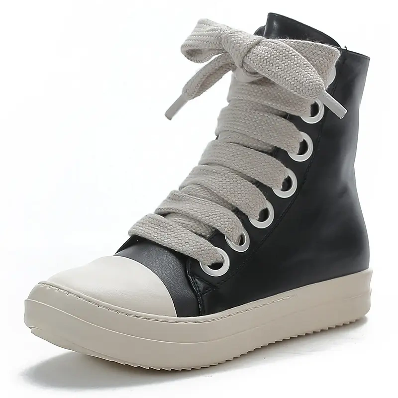 Fashion New Large Size Zipper Design Women Martin Boots Fashion Rubber Outsole Flat Women's Ankle Boots