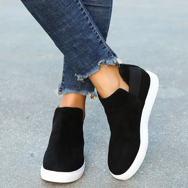 Fashion Spring And Autumn Solid And Leopard Print Flat Women's Shoes Fashion Large Size Casual Women Shoes