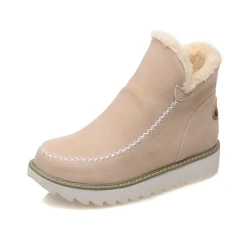Winter Comfortable Women's Thermal Ankle Snow Boots Fashion Trendy Slip-on Warm Snow Shoes For Women