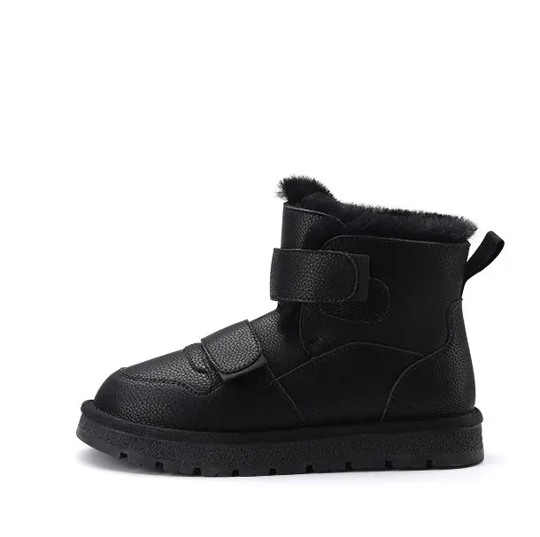 Wholesale Fashion Three Colors Thickening Plush Flat Snow Boots For Women New Trendy Winter Ladies Snow Boots