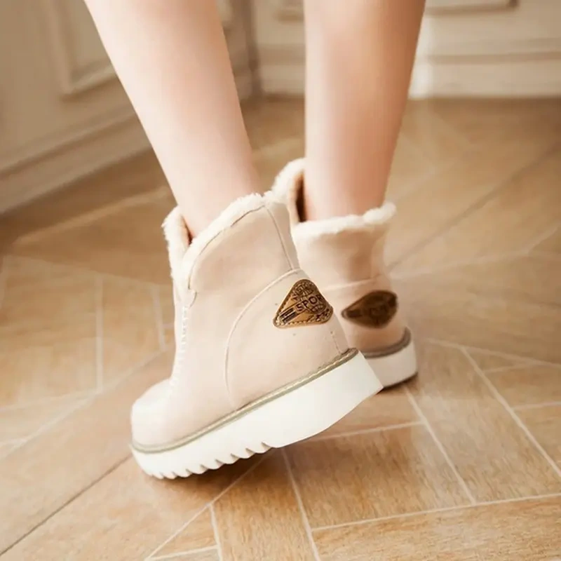 Winter Comfortable Women's Thermal Ankle Snow Boots Fashion Trendy Slip-on Warm Snow Shoes For Women