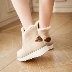 Winter Comfortable Women's Thermal Ankle Snow Boots Fashion Trendy Slip-on Warm Snow Shoes For Women