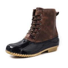 New fashion design warm and fleece thick shoes Cold and waterproof rubber boots for women