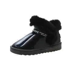 Wholesale New Trendy Plush Thick Waterproof Plush Fur Snow Boots Thick Sole And Bright Upper Women Ankle Snow Boots
