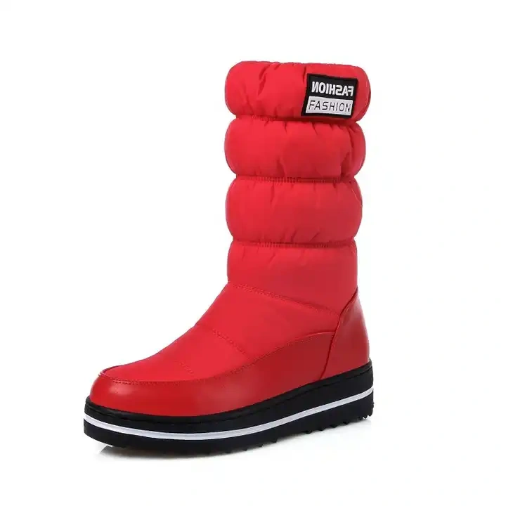 New Fall Winter Wholesale Knee Large-Size 44 Snow Boots For Women Wedge Heel Waterproof Plush Lady Snow Boots