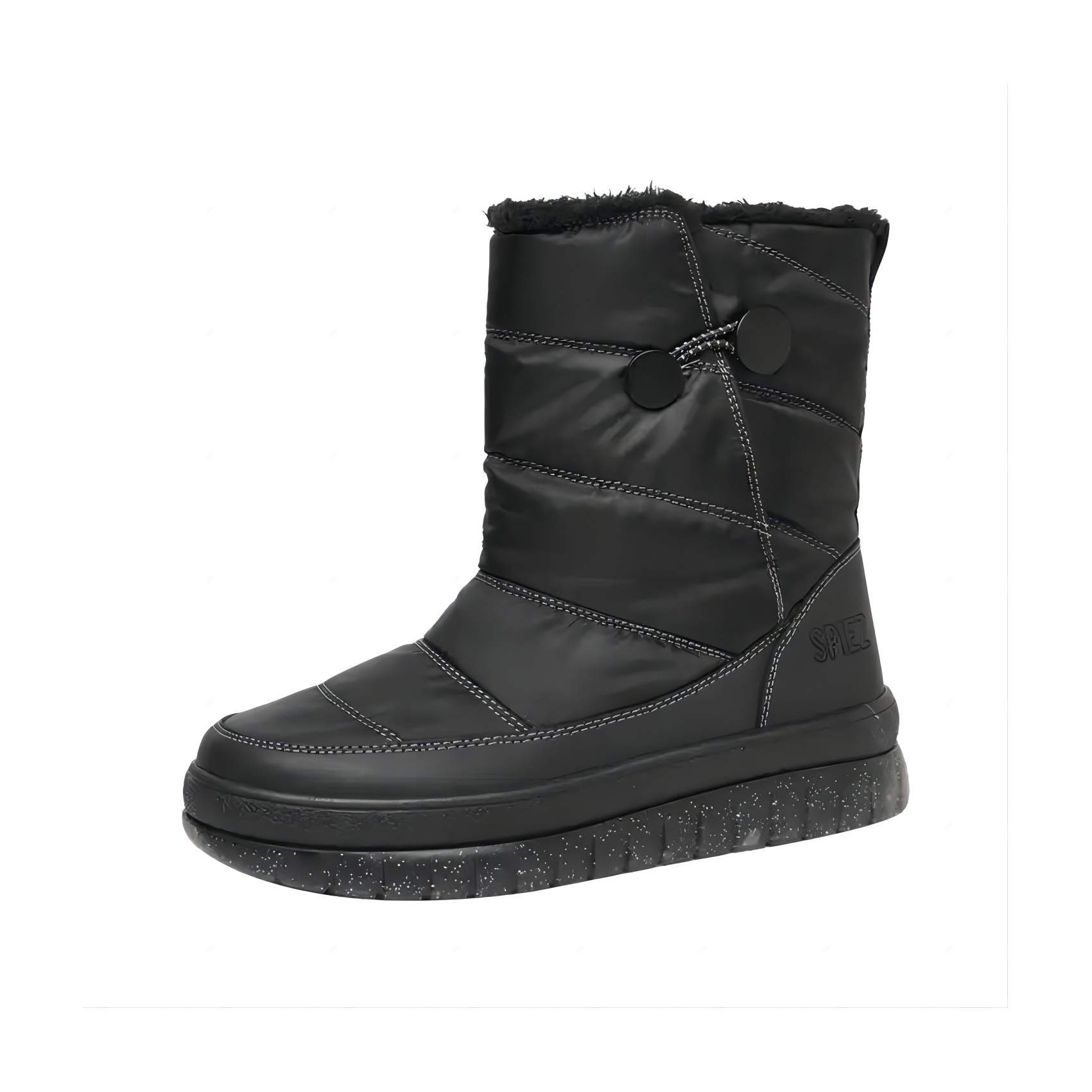 Wholesale Windproof Slip-on Women's Snow Boots For Outdoor New Fashion Black Warm Plush Women Snow Boots