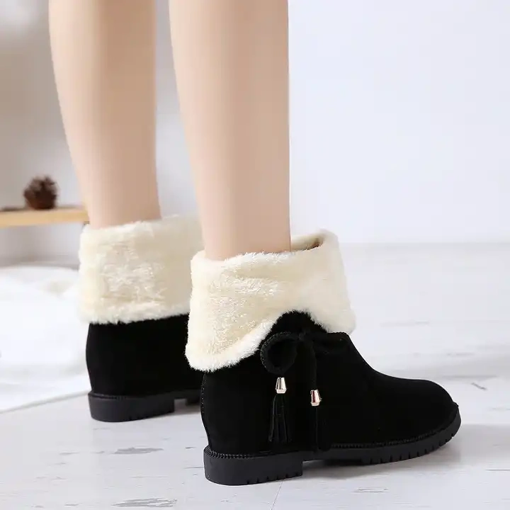 Wholesale New Fashion Two Wearing Methods Lady Snow Boots Suede Warm Women Winter Ankle All Match Snow Boots