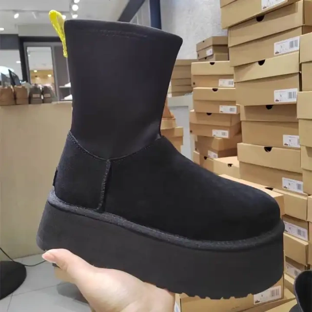 Wholesale Elastic Stocking Women's Winter Boots With Thick Soles Women's Elevating Snow Boots Thickened Cotton Boots