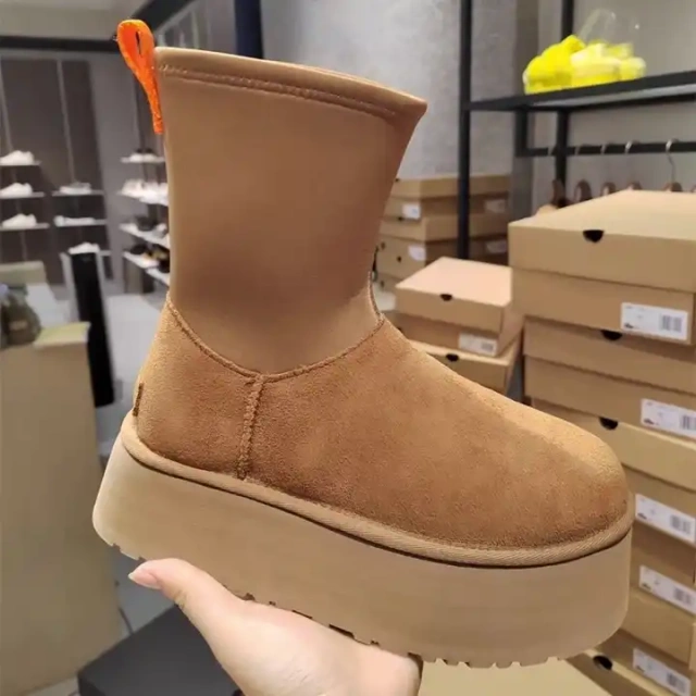 Wholesale Elastic Stocking Women's Winter Boots With Thick Soles Women's Elevating Snow Boots Thickened Cotton Boots