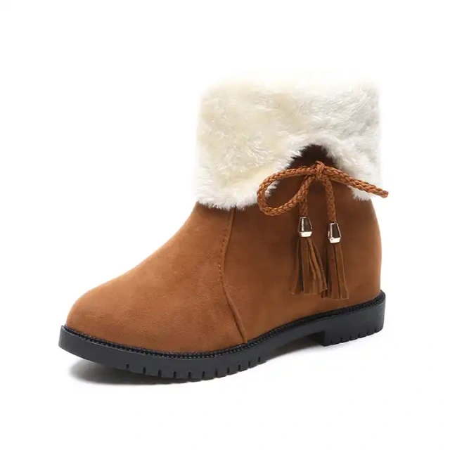 Wholesale New Fashion Two Wearing Methods Lady Snow Boots Suede Warm Women Winter Ankle All Match Snow Boots